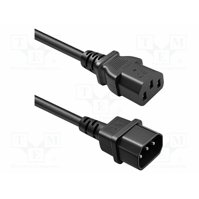 Cable; H05VV-F; 3G1mm2; IEC C13 female