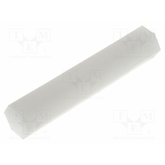 FIX&FASTEN Screwed spacer sleeve; hexagonal; polyamide