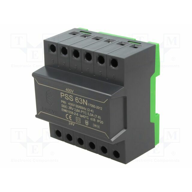 BREVE TUFVASSONS Transformer: mains; 63VA; 400VAC
