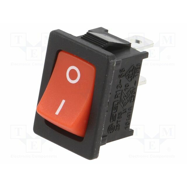 SWITCH COMPONENTS ROCKER; SPST; Pos: 2