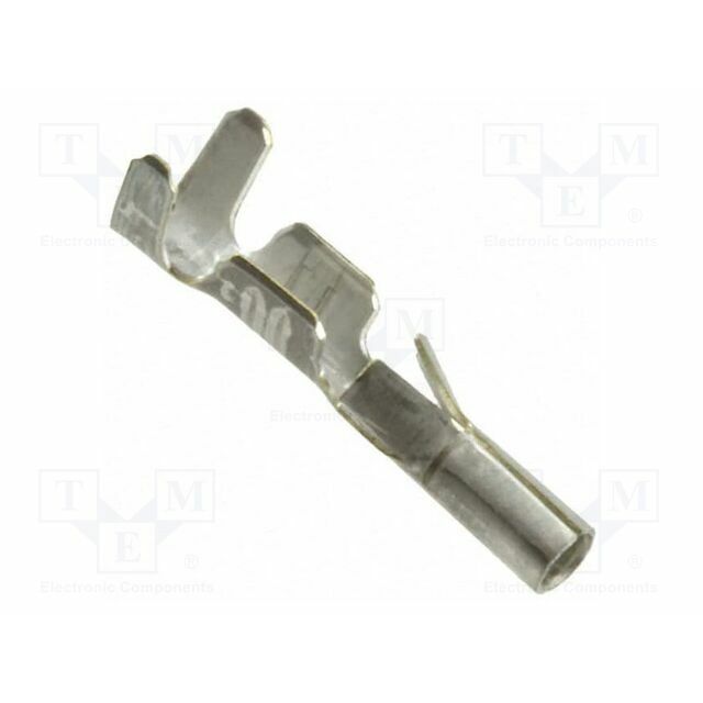 TE CONNECTIVITY Socket; crimped; brass; tinned