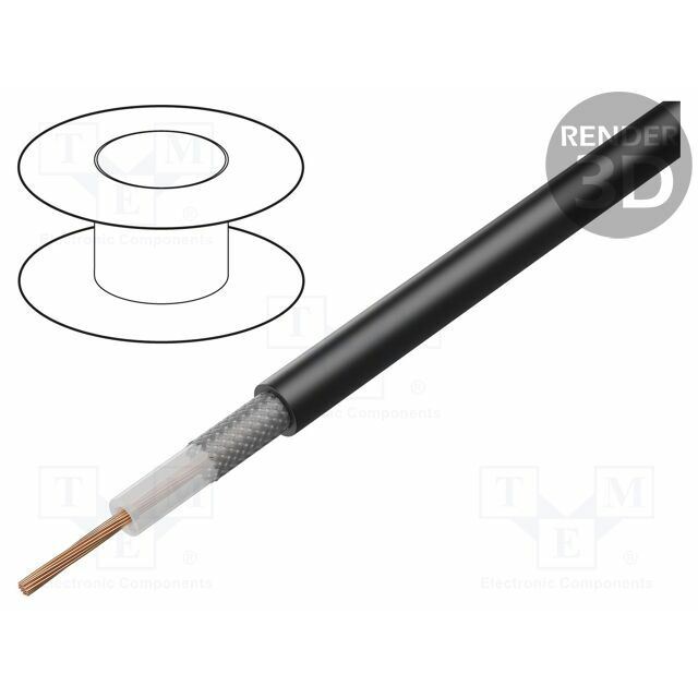 BELDEN Wire: coaxial; RG316; 1x26AWG; stranded