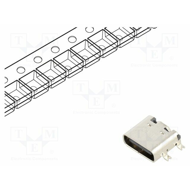 GCT Connector: USB C; socket; SMT