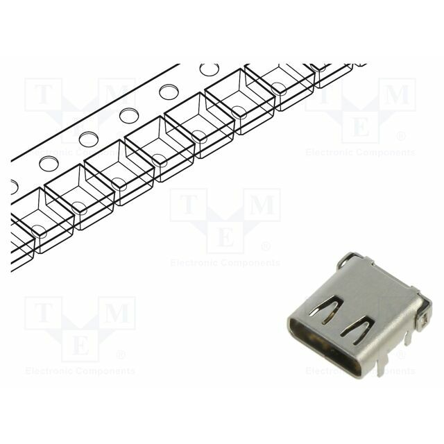 GCT Connector: USB C; socket; SMT