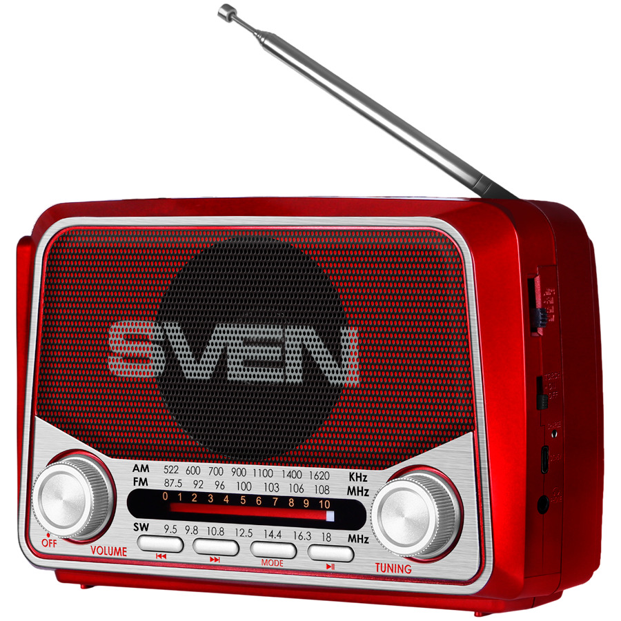 Speaker SVEN SRP-150, red (3W, Bluetooth