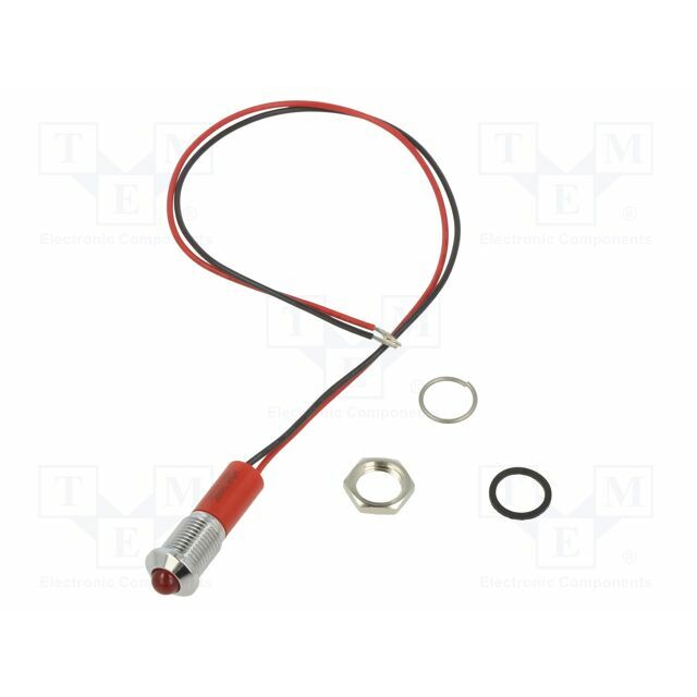 APEM Indicator: LED; prominent; red; Ø8mm