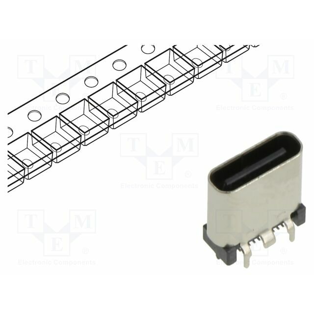 GCT Connector: USB C; socket; SMT