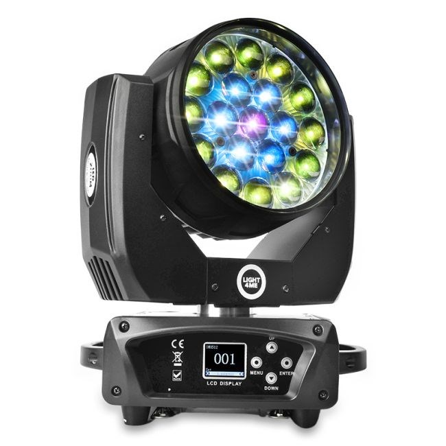 LIGHT4ME ZOOM WASH 19x15W kustīga galva