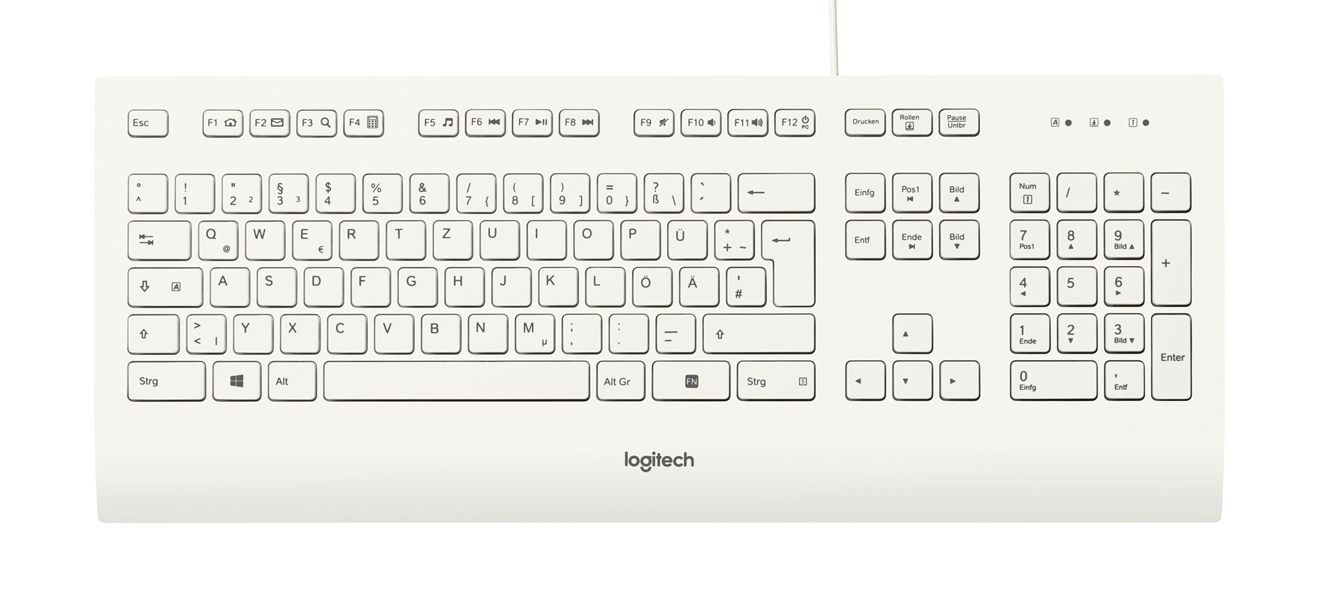 Logitech USB Keyboard K280e white |