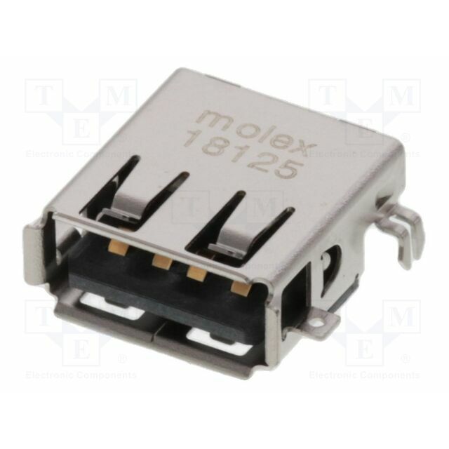 MOLEX Connector: USB A; socket; on