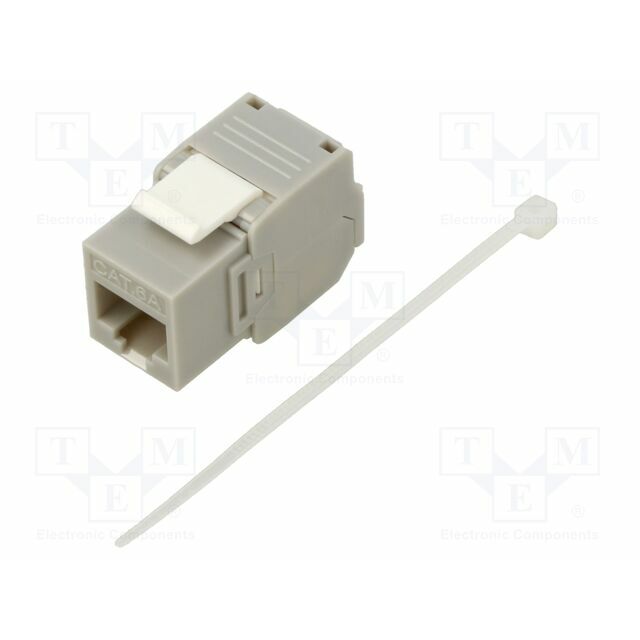 RJ45 module; Keystone; RJ45 socket; grey