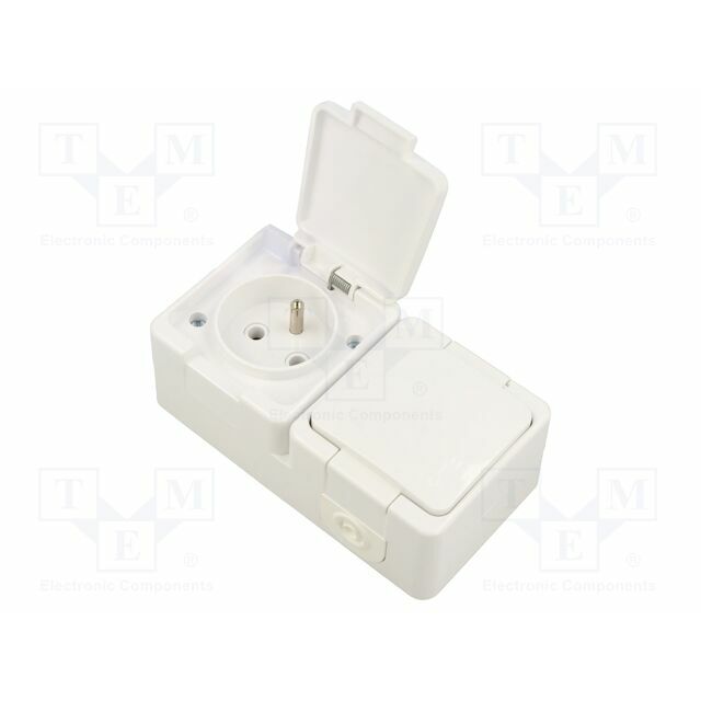 Connector: AC supply; socket; 2P+PE; 250VAC