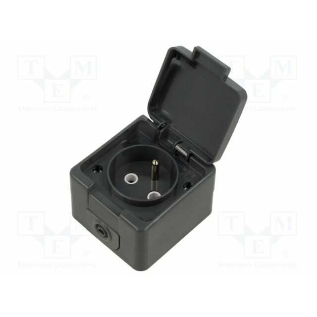 Connector: AC supply; socket; 2P+PE; 250VAC