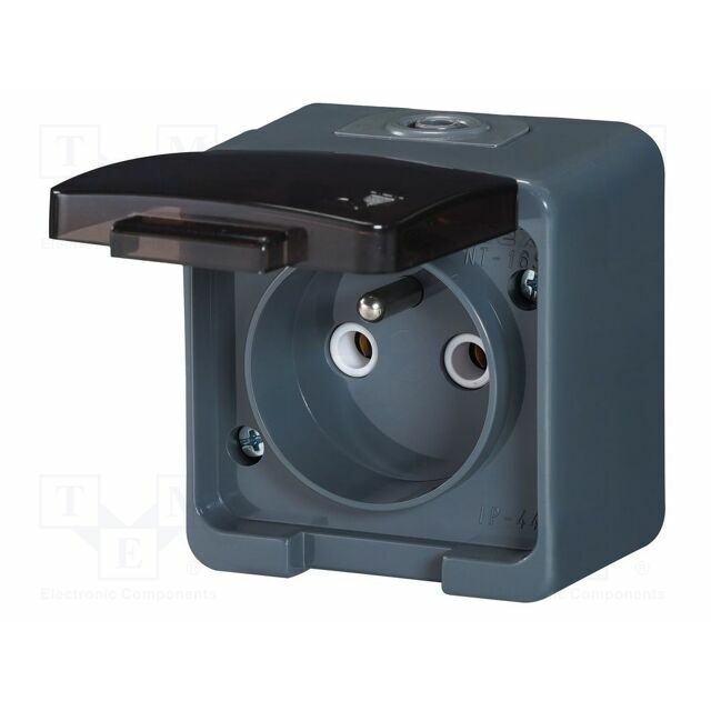 Connector: AC supply; socket; 2P+PE; 250VAC