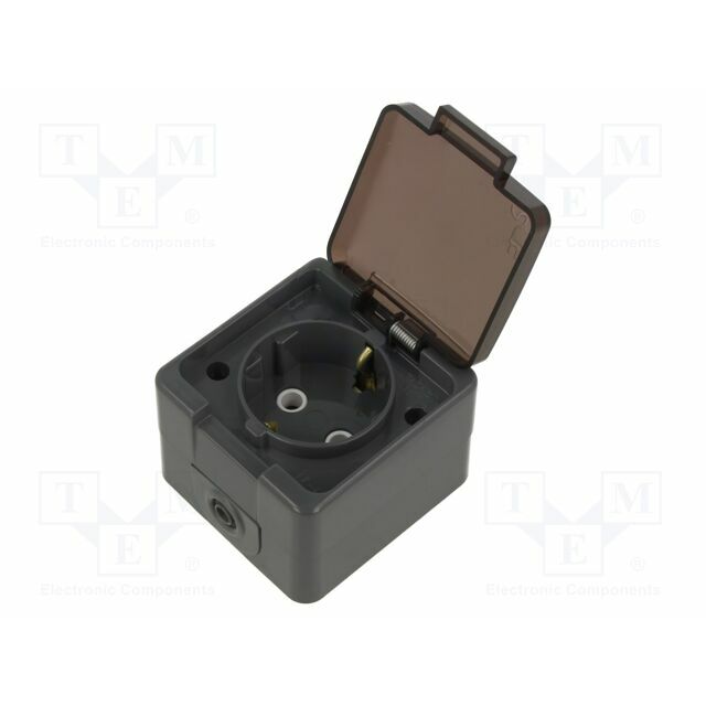 Connector: AC supply; socket; 2P+PE; 250VAC