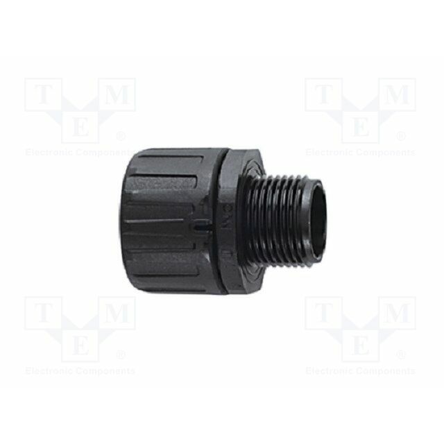 HELLERMANNTYTON Straight terminal connector; Thread: metric