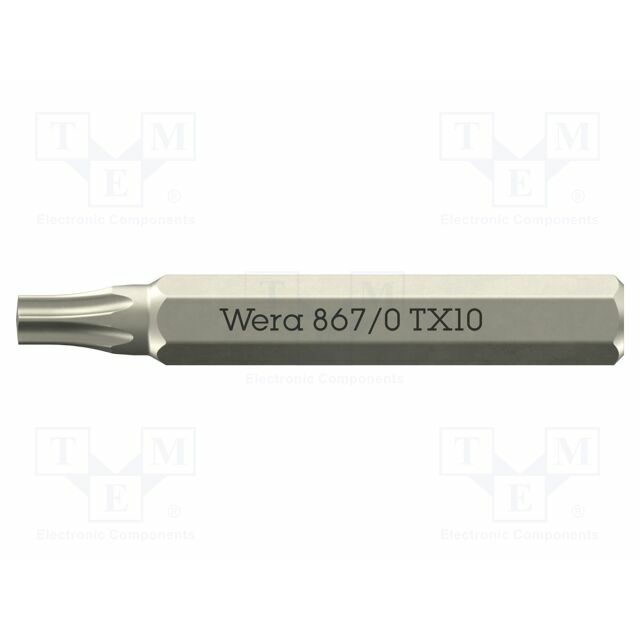 Screwdriver bit; Torx®; TX10; 867/0 Micro