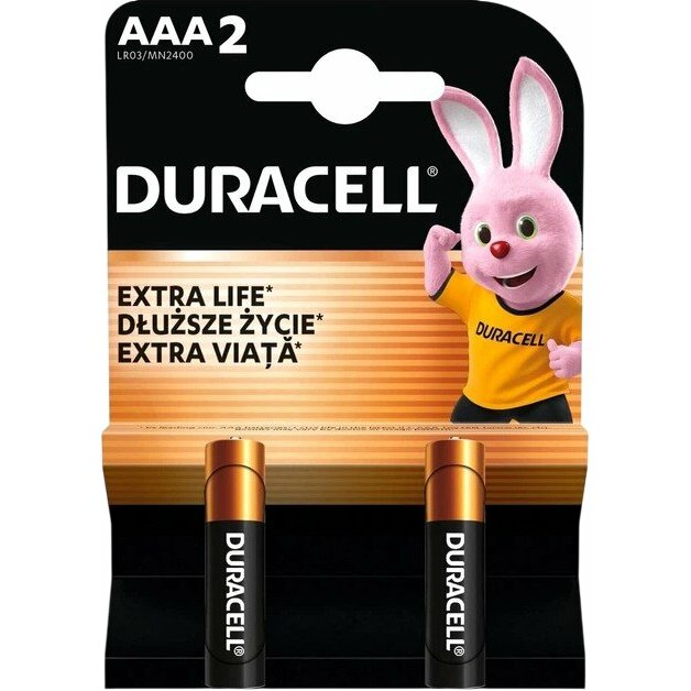 Baterijas Duracell AAA Alkaline 2pack |