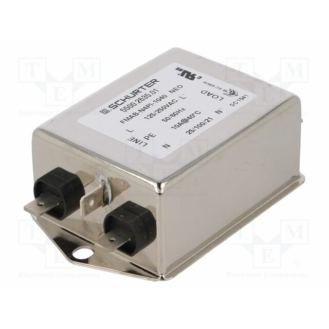 SCHURTER Filter: anti-interference; single-phase; 250VAC; Ioper