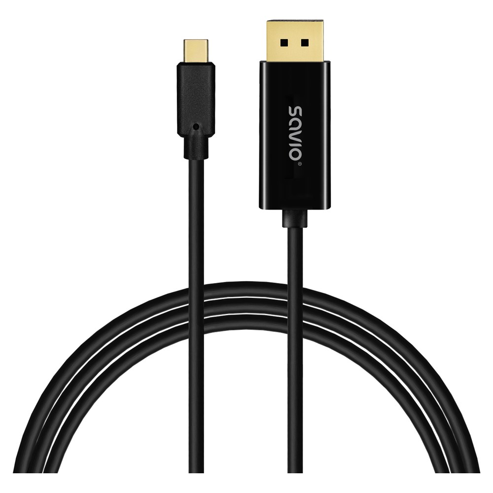 Kabelis SAVIO USB-C - DisplayPort 1