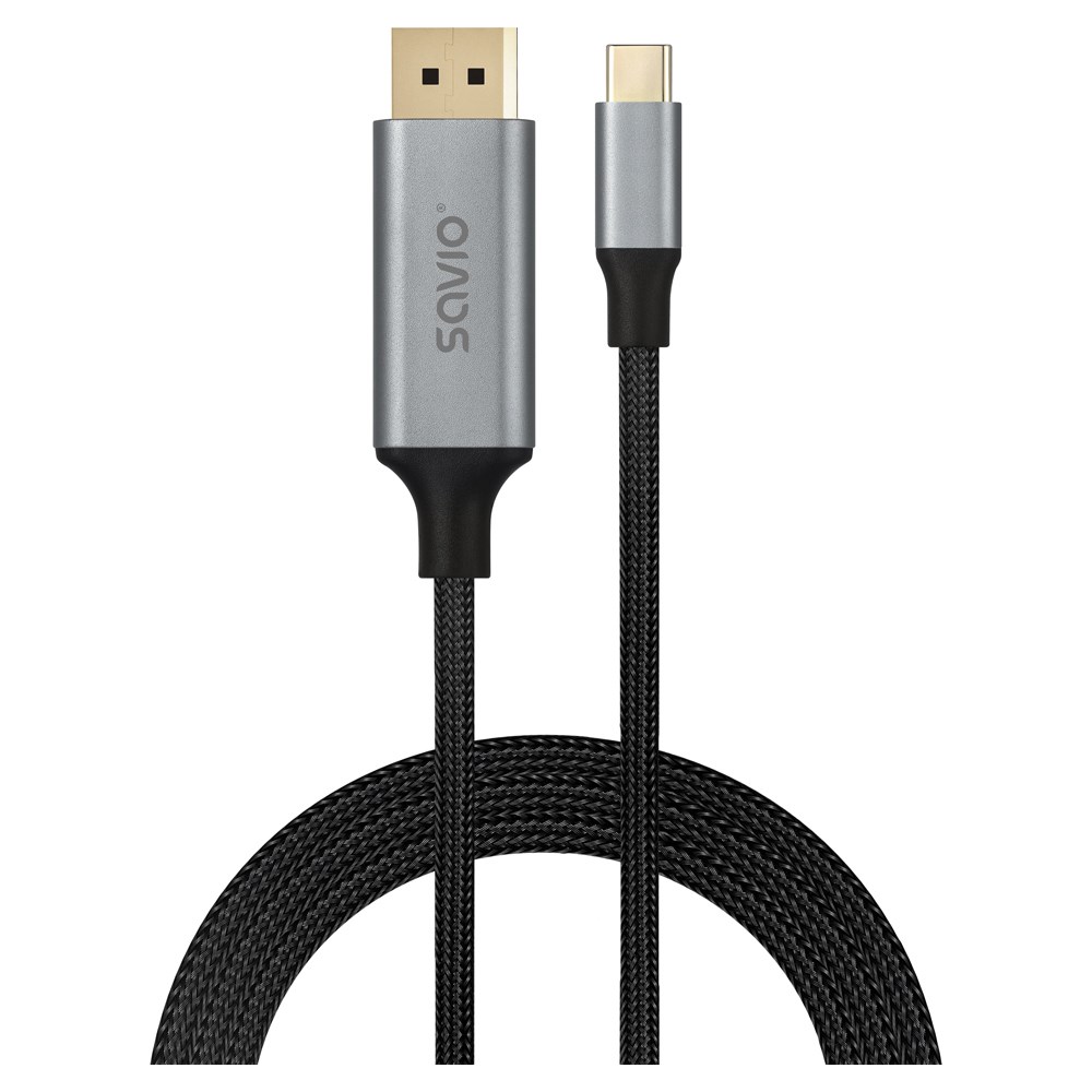 Kabelis SAVIO USB-C - DisplayPort 1