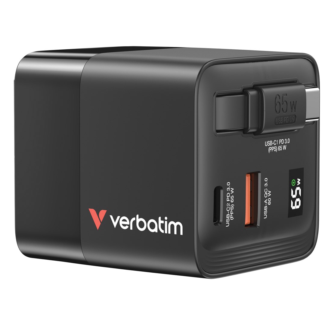 Lādētājs Verbatim GaN Wall Charger 65W
