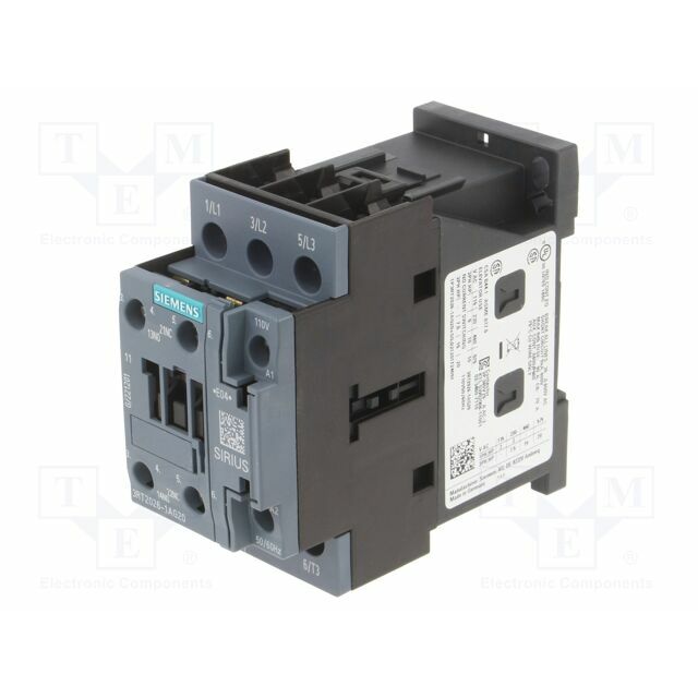 SIEMENS Contactor: 3-pole; NO x3; Auxiliary