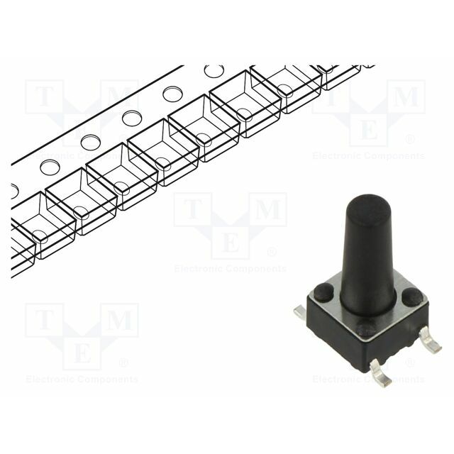 CONNFLY Microswitch TACT; SPST; Pos: 2