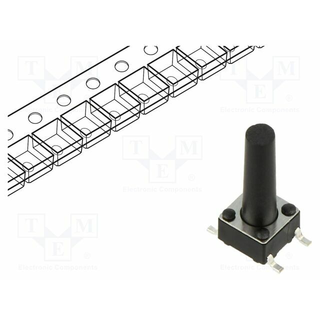 CONNFLY Microswitch TACT; SPST; Pos: 2