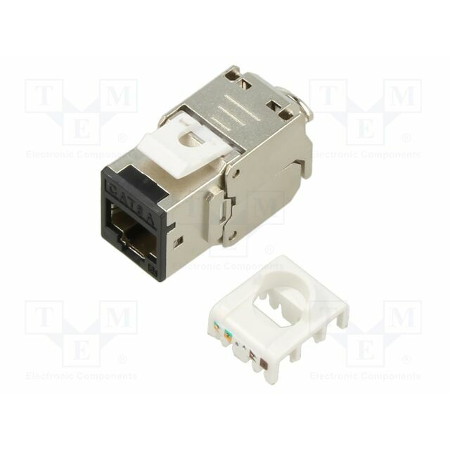 RJ45 module; Keystone; RJ45 socket; silver