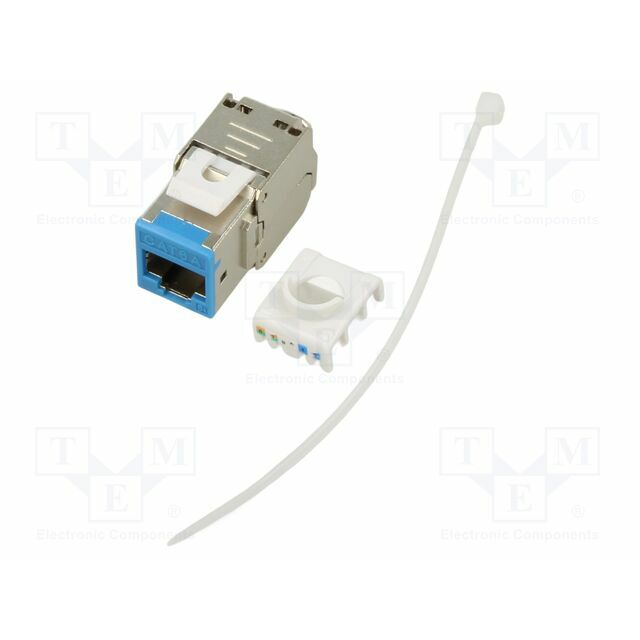 RJ45 module; Keystone; RJ45 socket; silver