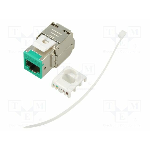 RJ45 module; Keystone; RJ45 socket; silver
