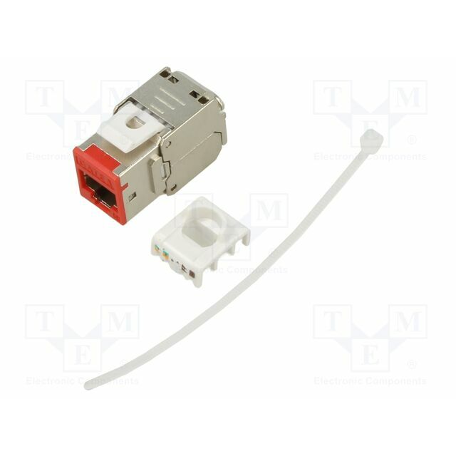 RJ45 module; Keystone; RJ45 socket; silver