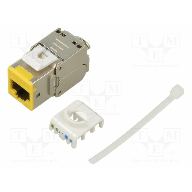 RJ45 module; Keystone; RJ45 socket; silver