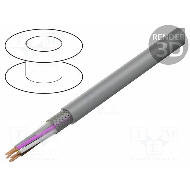 HELU Wire; LiY-CY; 6x0.75mm2; shielded