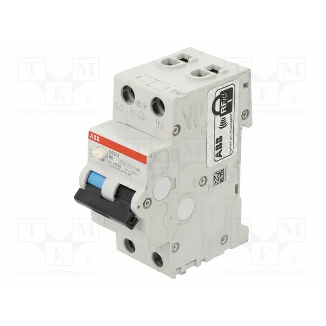 ABB RCBO breaker; Inom: 6A; Ires: