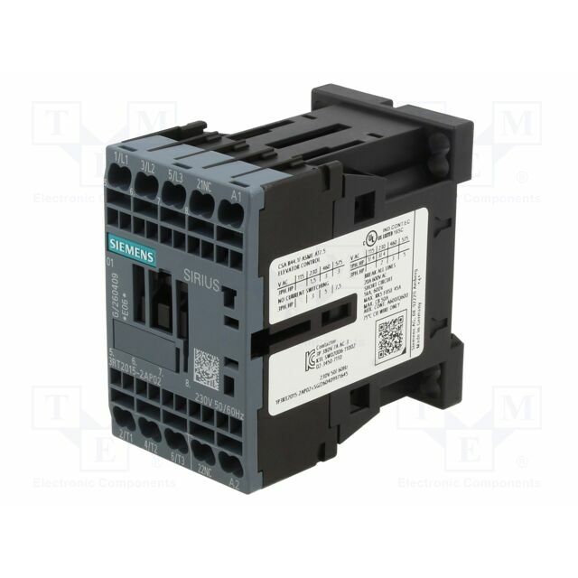 SIEMENS Contactor: 3-pole; NO x3; Auxiliary