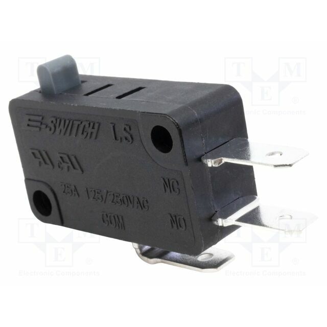 E-SWITCH Microswitch SNAP ACTION; 25A/250VAC; without