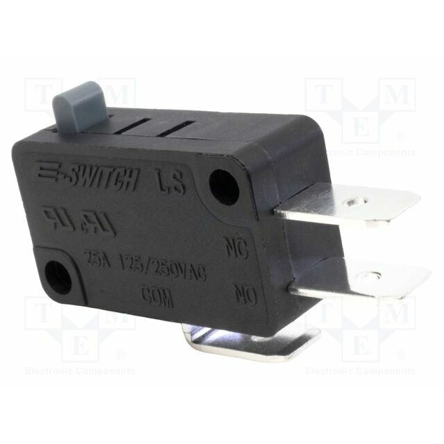 E-SWITCH Microswitch SNAP ACTION; 25A/250VAC; without