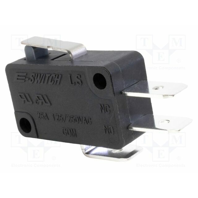 E-SWITCH Microswitch SNAP ACTION; 25A/250VAC; with