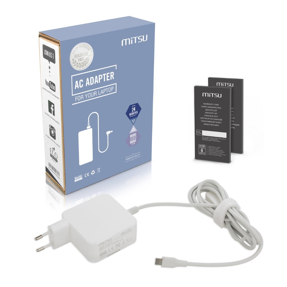 MITSU Laptop power charger adapter 45W