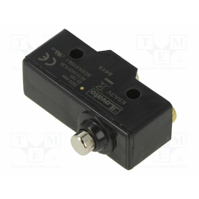 LOVATO ELECTRIC Microswitch SNAP ACTION; 3A/250VAC
