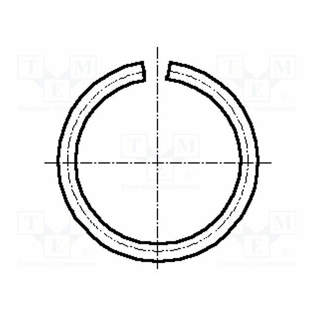 BOSSARD Circlip; spring steel; Shaft dia: