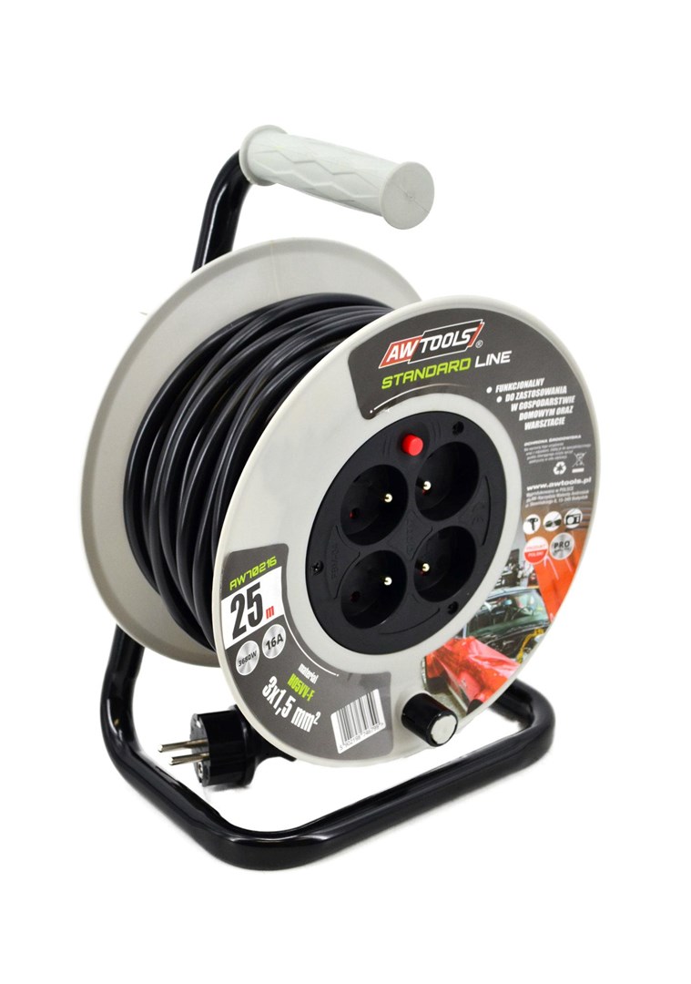 AWTOOLS EXTENSION CABLE DRUM STANDARD 25m