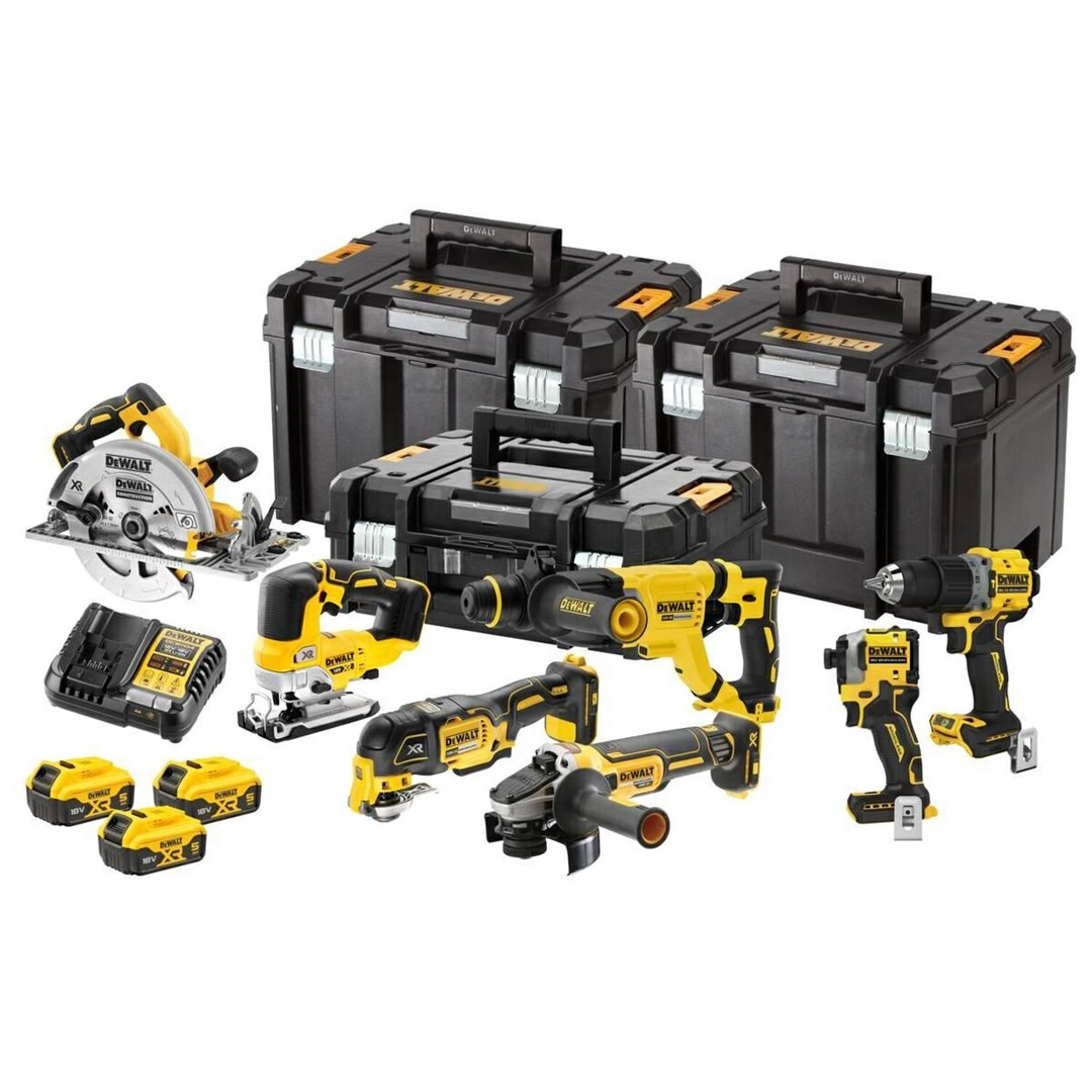 DEWALT 7 Instrumentu komplekts 18V 3x5Ah
