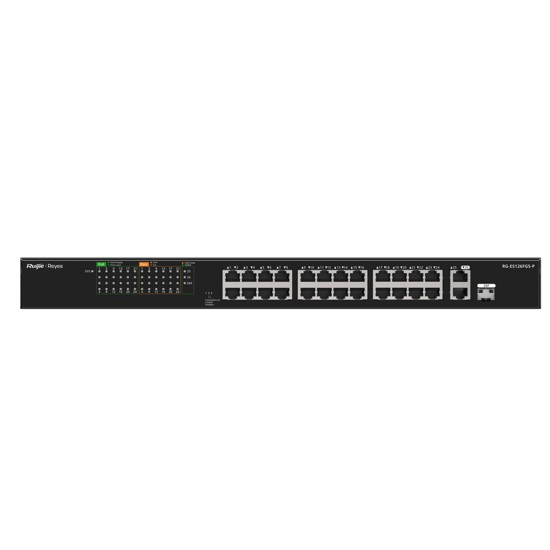 RUIJIE RG-ES126FGS-P 24-Port Gigabit PoE+ Smart