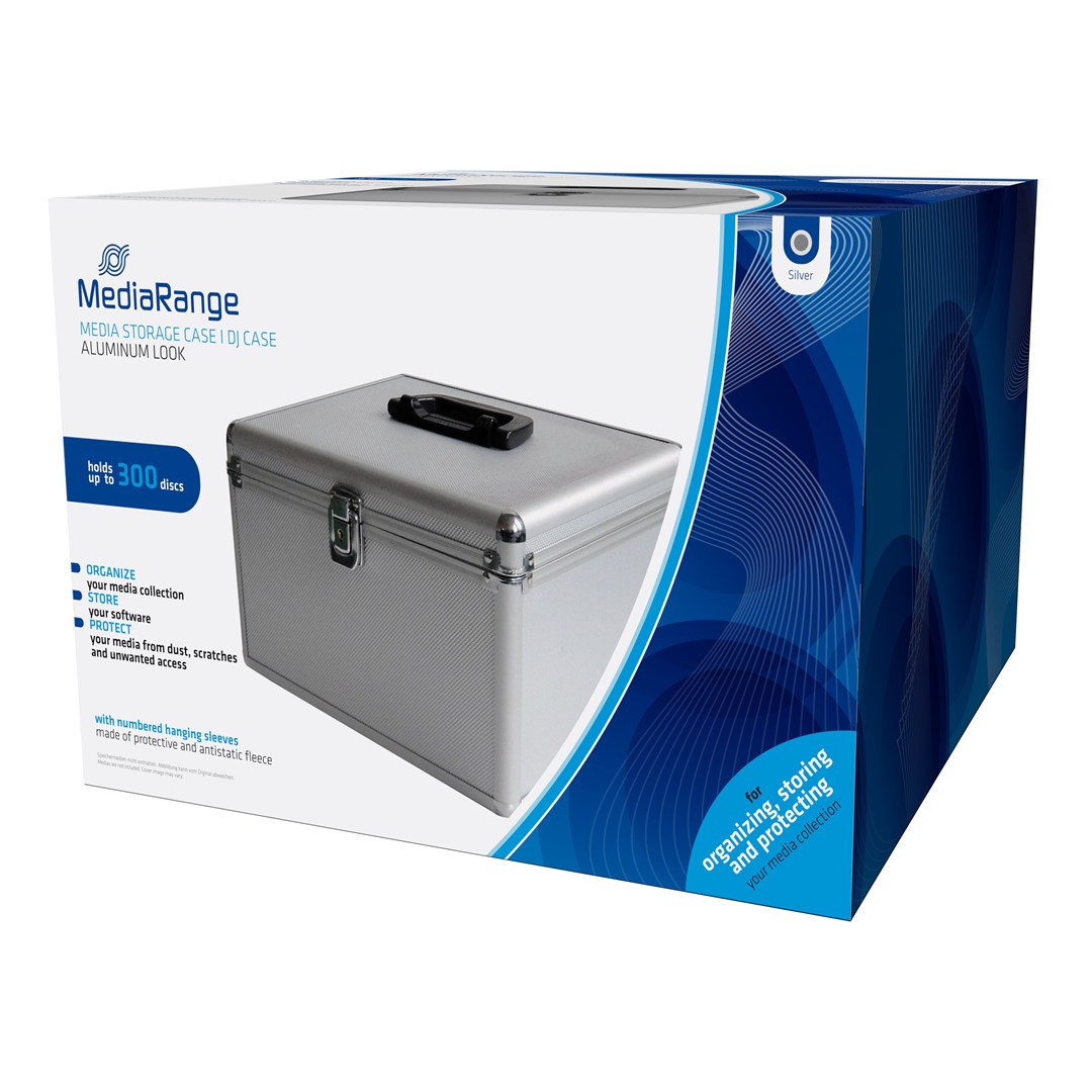 MediaRange CD DJ-kaste 300 CD/DVD sudraba