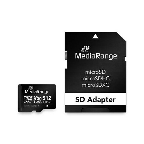 MediaRange SD MicroSD Card 512GB UHS-1