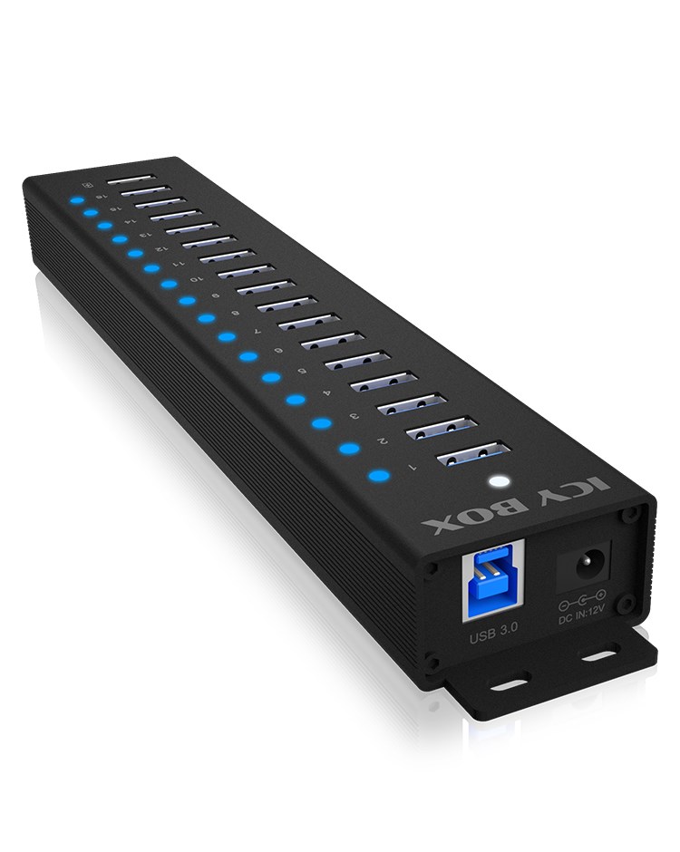 ICY BOX IB-HUB1717-U3 16+1 port USB