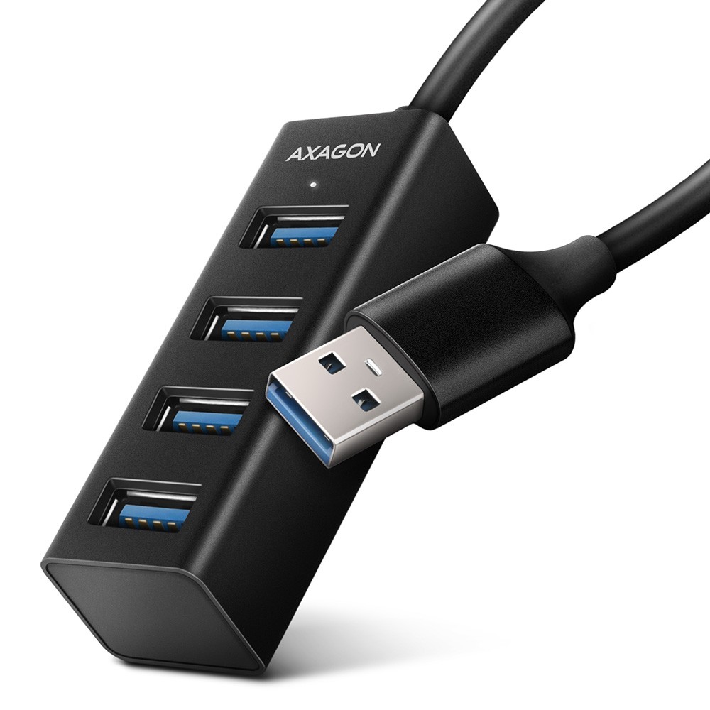AXAGON Miniature metal four-port USB 3
